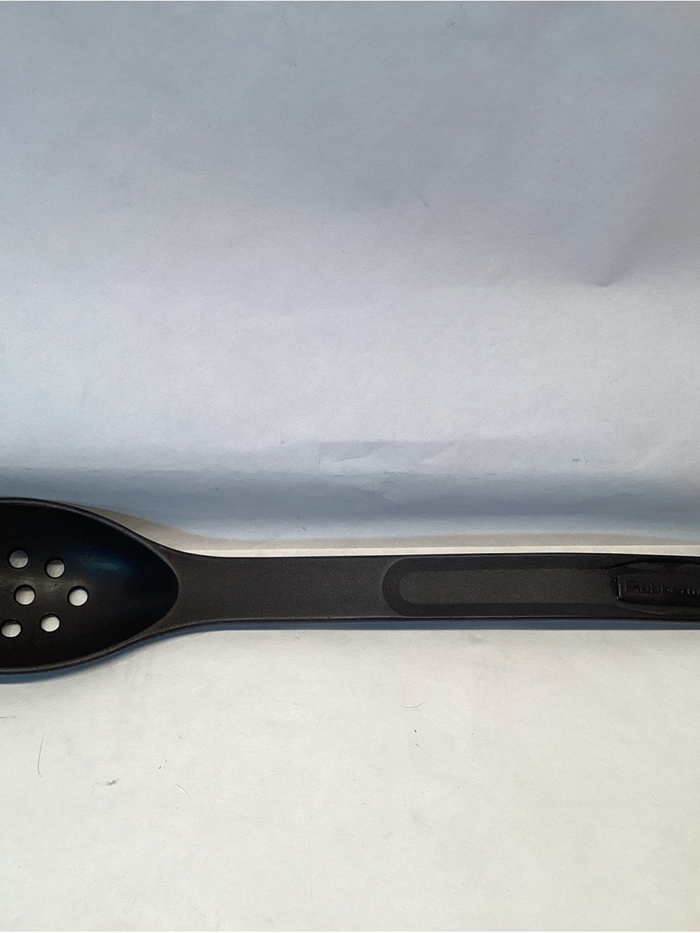 Vintage Rubbermaid Black Nylon Slotted Spoon Serving Cooking Heavy Duty 1974